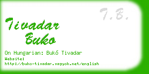 tivadar buko business card