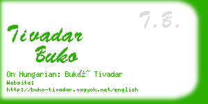 tivadar buko business card